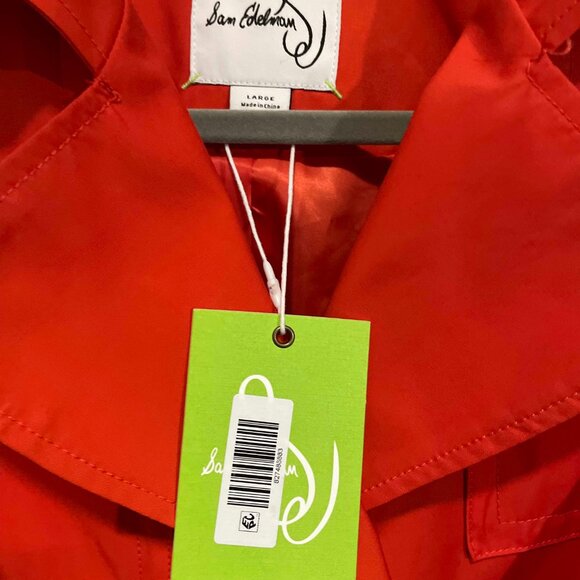 Sam Edelman. Size Lg. Mid-length. Poppy Orange. Gorgeous Trench! - Picture 10 of 16